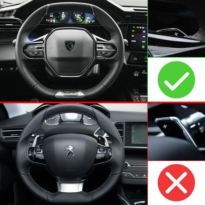For Peugeot 408 PHEV 308 III SW GT Hybrid 2022-2025 Car Steering Wheel DSG Paddle Shift Extension Stickers