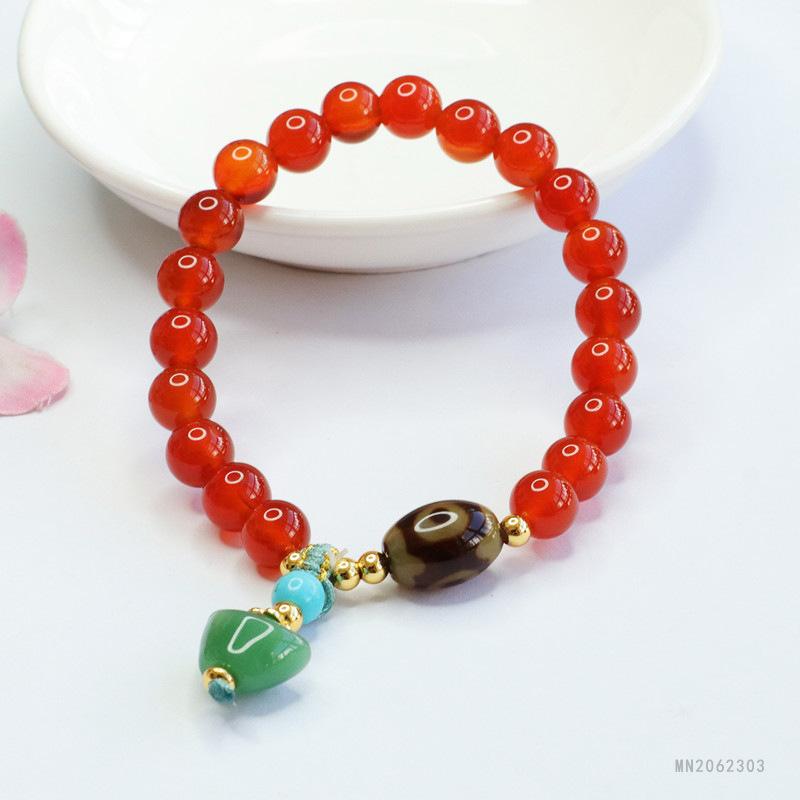 2026 Ximang Red Agate Bracelet Tibet Beads Chalcedony Diy Tassel Factory Generation S2062303