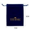 New European and American Ocean Heart Titanic Blue Pendant Necklace Fashionable Shining Zircon Eternal Love Red Sweater Cha