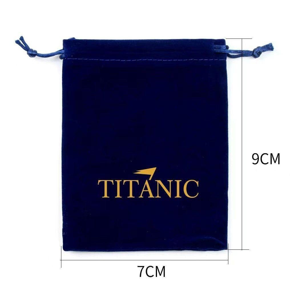 New European and American Ocean Heart Titanic Blue Pendant Necklace Fashionable Shining Zircon Eternal Love Red Sweater Cha