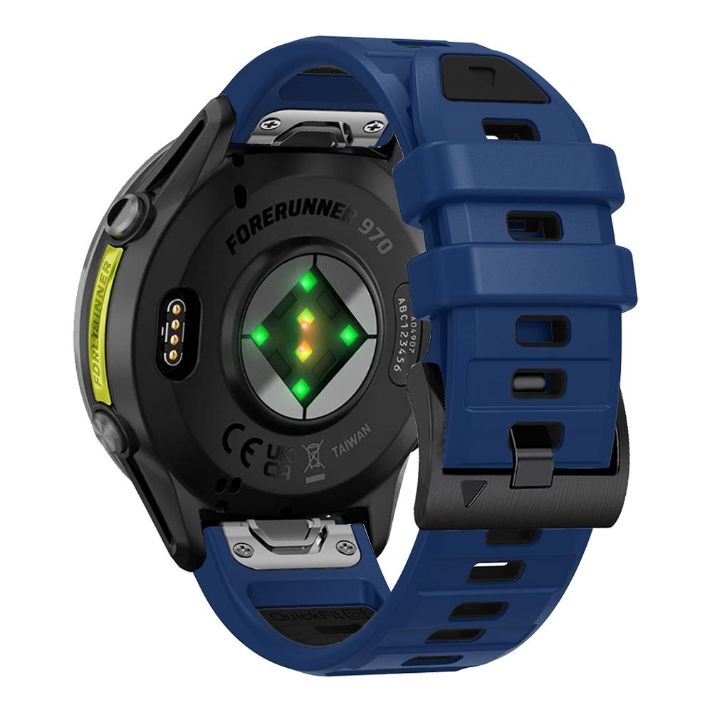 Двухцветный силиконовый ремешок QuickFit 22 мм для Garmin Forerunner 970 965 955 Solar 945 935 745 Descent G2 Fenix E Браслет для часов