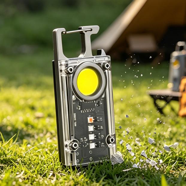 Multifunctional Pocket Work Light, 8 Lighting Modes EDC Key Light with Bottle Opener Magnetic Back Waterproof