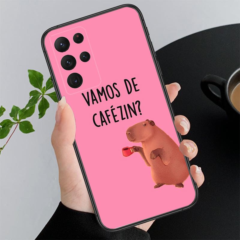 Cartoon capybara Phone Case For Samsung A55 A16 A56 A36 A35 A15 A53 A54 A33 A34 A25 A05S A52 A52S A14 A24 A26 A71