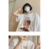Short Sleeve T-shirt Men's Fashion Brand Summer Loose Half Sleeve 2024 New Internet Celebrity Fashion Ins Simple Printed Top