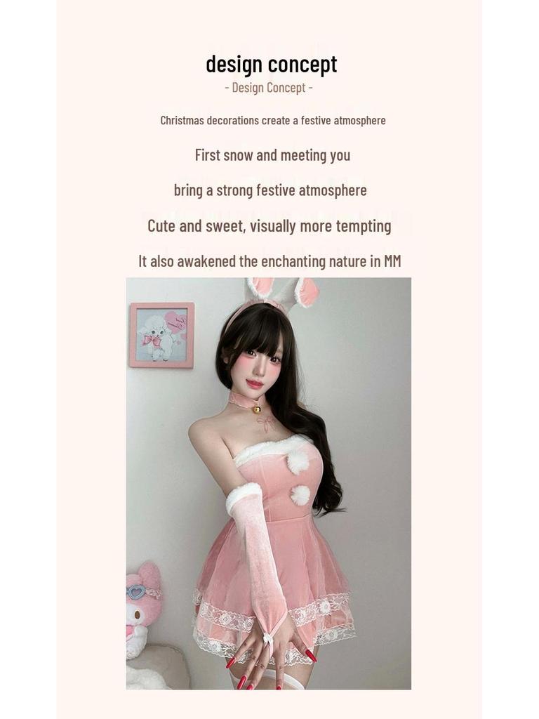 Праздничный костюм для косплея «Девушка-кролик»: Сексуальное Рождественское и Новогоднее нижнее белье