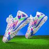Новые детские футбольные бутсы без шнурков с шипами, Спортивные тренировочные бутсы для мальчиков начальной и средней школы, Износостойкие, Вращающиеся