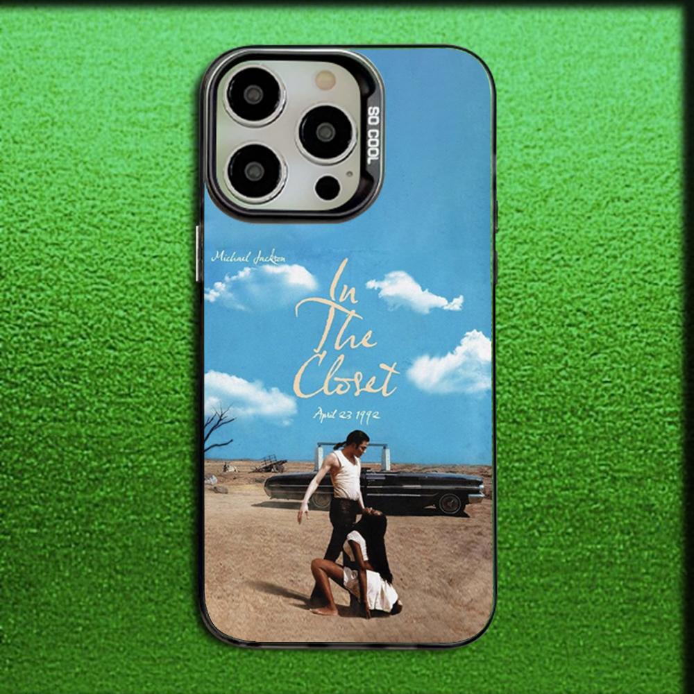 Singer Michael J-Jackson Phone Case For iPhone 16,15,14,13,12,11,Mini,Pro,MAX Gray Matte Silicone Black Cover