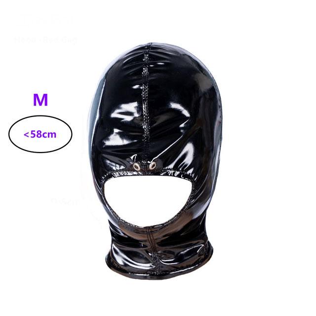 28Style Leather Hood Mask Blindfold,Open Mouth Harness Strap Dildo Ball Gag,Fetish BDSM Bondage Sex Slave Hood Couple SM Toy Kit