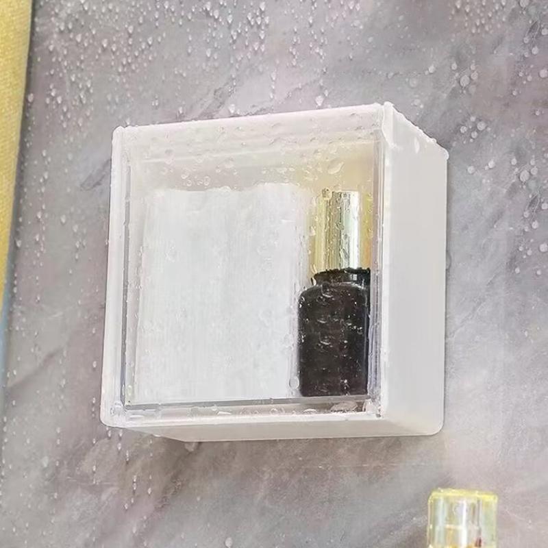 Настенные коробки для хранения ватных дисков, пылезащитный органайзер для ванной комнаты, держатель для ватных палочек, косметики, ювелирных изделий