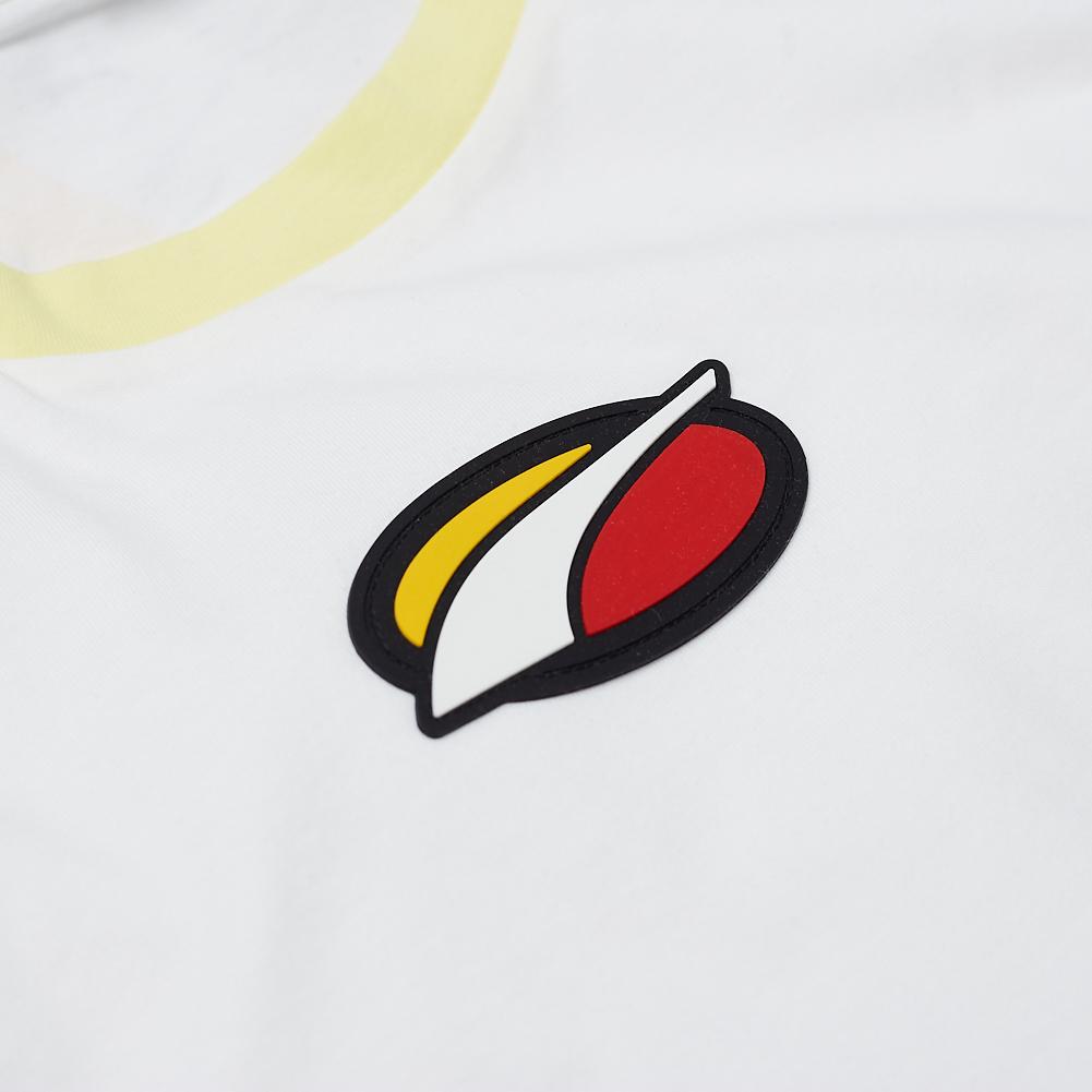 Puma Футболка с коротким рукавом и разноцветными полосками в стиле пэчворк с круглым вырезом, женская, белая 598074-02