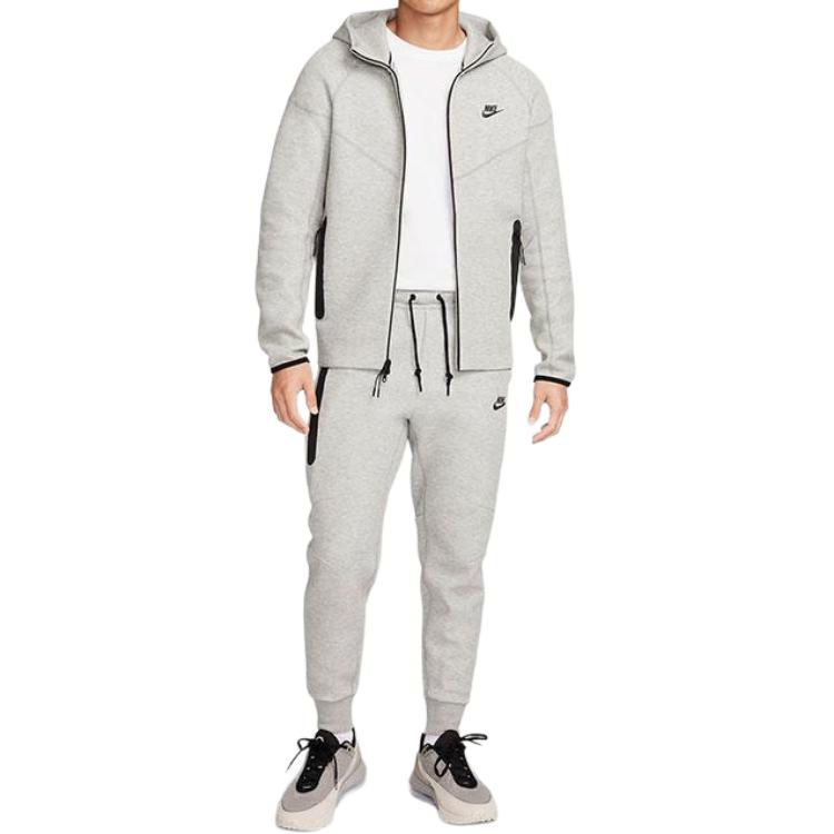 Nike Однотонные трикотажные брюки Jogger средней посадки со шнурком, мужские низы серого цвета FB8003-063