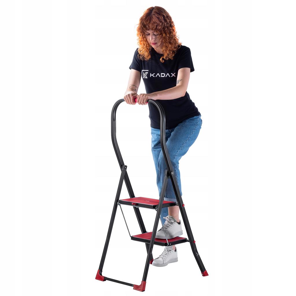 KADAX Drabina Drabinka Domowa Stalowa Składana mocna 150kg