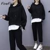 FiveFive Женский повседневный спортивный костюм из двух предметов, модный женский комплект из толстовки и брюк с длинными рукавами