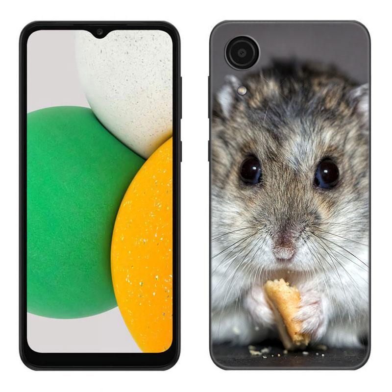 Милый чехол для телефона с изображением хомяка для Samsung Galaxy A01 A03 Core A04 E A02 A05 A10 A20 A21 A30 A50 S A6 A8 Plus A7, черный чехол