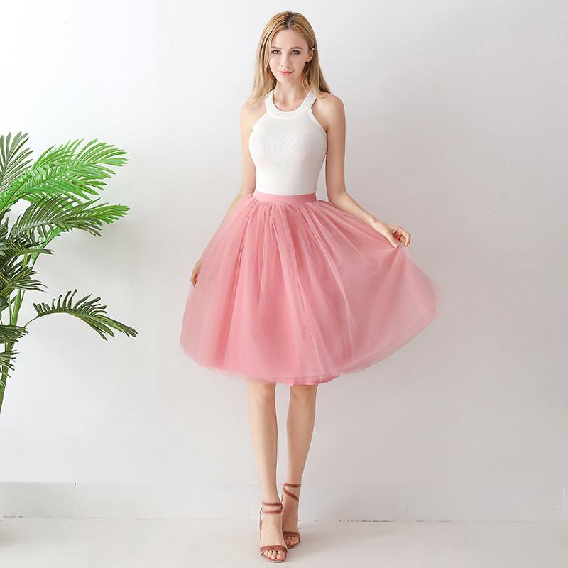 Gothic Tulle Skirt For Women With High Elastic Waist And Puff Design For Streetwear Style