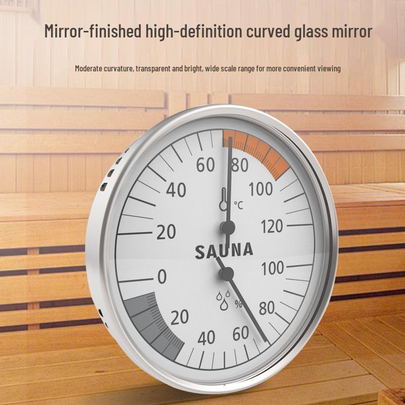 Настенный алюминиевый термогигрометр: Беспроводной высокотемпературный и влажностный измеритель для саун и парных