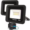 MIKISEN LED Floodlight, Work Light, Sign Light, 10W, Warm White, 1200LM, 3000K, Equivalent To 100W, 1.8mm Cord, IP66 Waterproof, 2-Pin Plug with