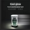 LED Sensor Cup Lights Up When It Enters The Water 12OZ Luminous Wine Glass Bar Festive Party Atmosphere Glitter Cup Luminous Cup