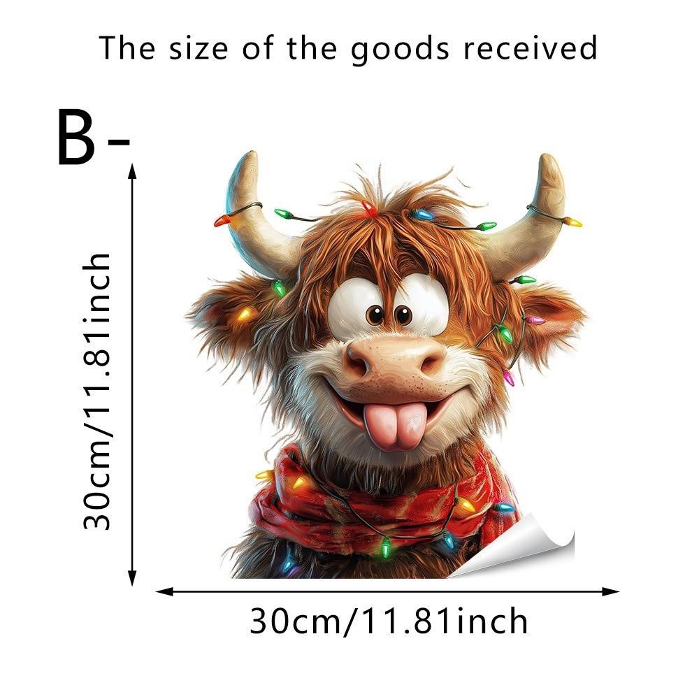 ПВХ Рождественская наклейка на окно Тема С Рождеством Электростатическая наклейка на стекло Украшение для стен
