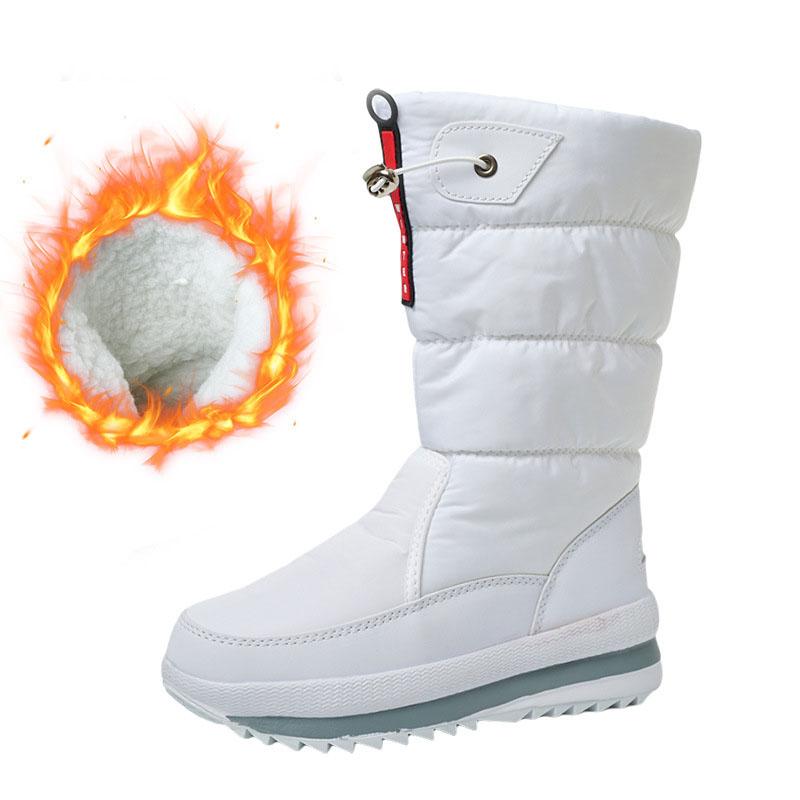 Женские осенне-зимние утепленные утолщенные теплые длинные водонепроницаемые повседневные спортивные ботинки с нескользящей плоской подошвой, однотонные зимние ботинки