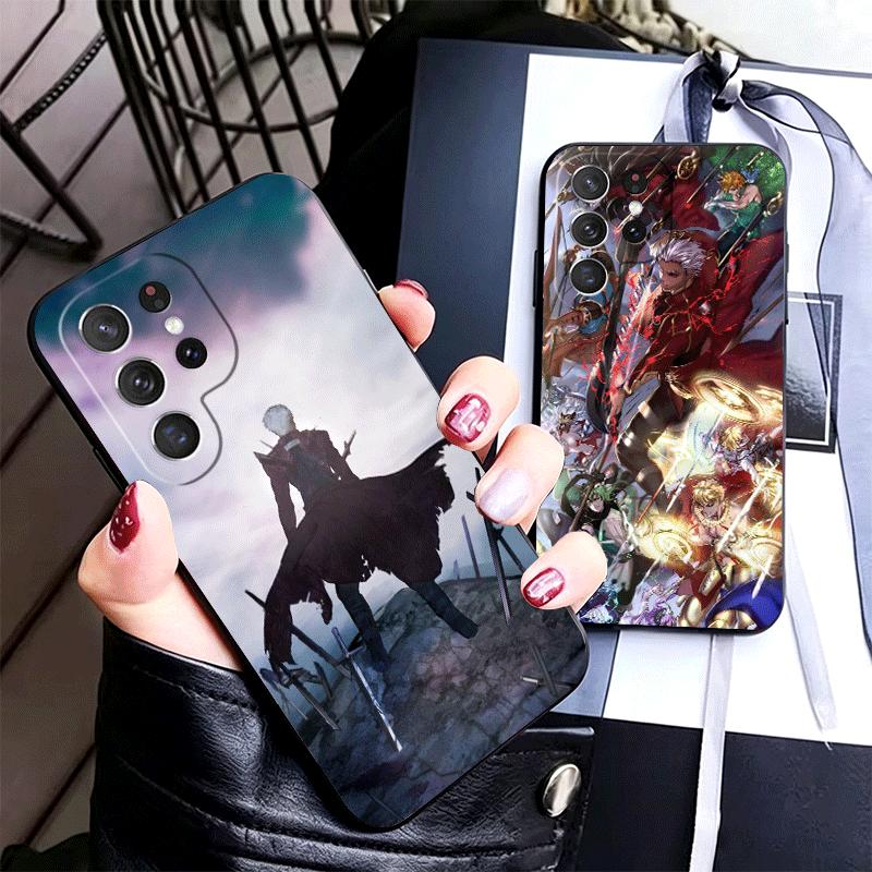 Fate Zero Stay Night Арчер Мягкий чехол для телефона для Samsung Galaxy S26 S25 Edge S24 Ultra S23 Plus S22 S21 FE S20 Черная задняя крышка S