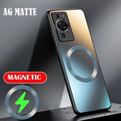 AG матовый силиконовый жесткий чехол для Huawei P60 P50 P40 P30 Pro P40pro, полный защитный матовый чехол для телефона, магнитный чехол с беспроводной зарядкой