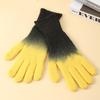 Gradient Color Touch Screen Mitten Cold-Proof Thicken Warm Gloves Winter Knitted Gloves  Riding