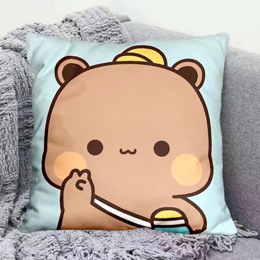 Милая декоративная подушка Yier Panda Бубу Дуду Мультяшные квадратные подушки Каваи Аниме Мягкая подушка для поясницы дивана Автомобиль Дом Спальня Декор