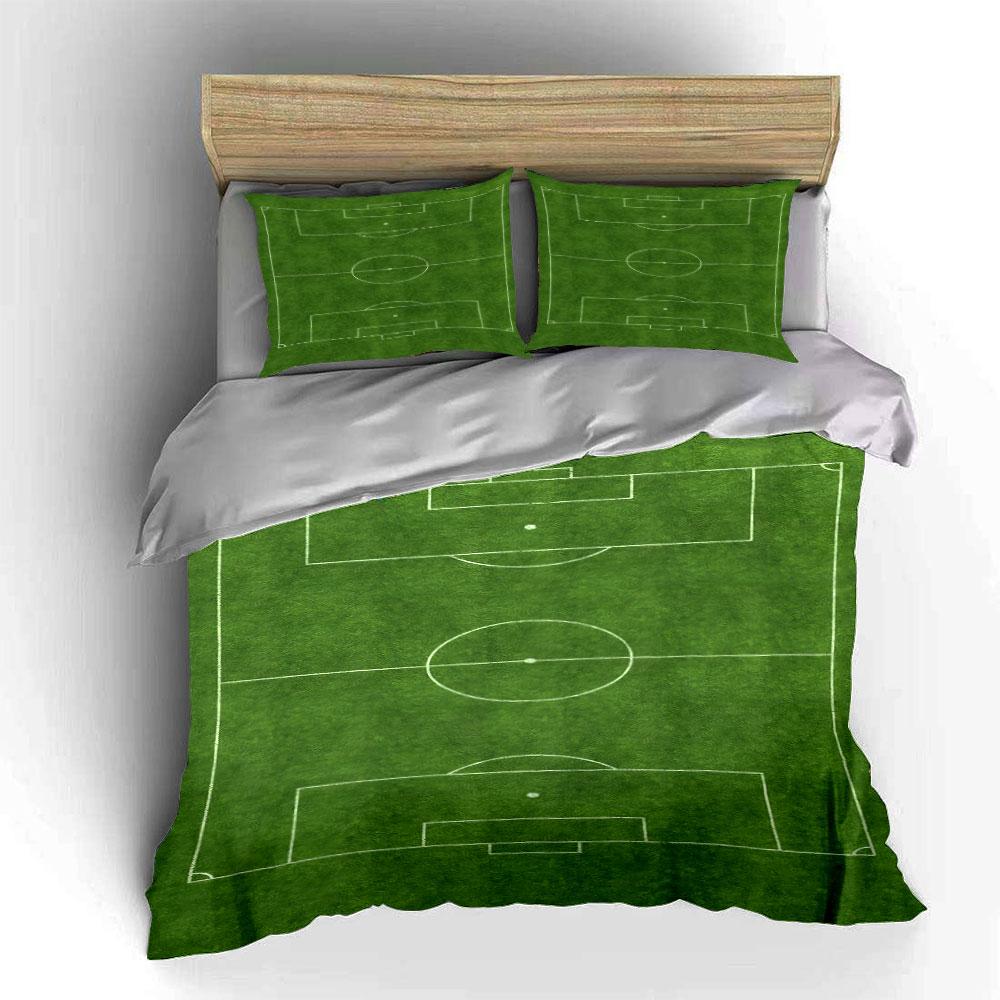 Soccer field layout print. Bedding sets Duvet cover sets Duvet covers Pillowcases(1 * Duvet Cover 2 * Pillowcases, without duvet insert)