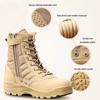 Fashion High-Performance Tactical Boots for Men Black Waterproof Outdoor Hiking Boots Anti-Slip Military Boots