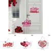 Heart Flower Paper Door Hanger Party Decor For Valentines Day Celebration