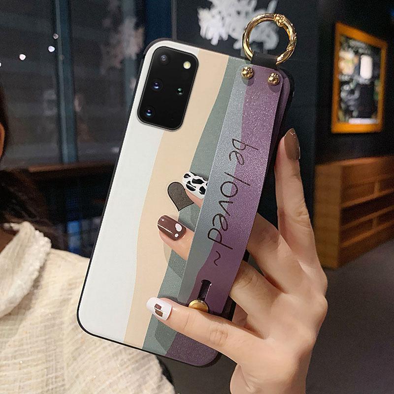 Чехол для Samsung Galaxy S9 S10 S20 FE S21 ultra A52 A51 A31 A12 A72 A32 A20 A21s A50 A70 A71 Note 20 plus, чехол-держатель для телефона с ремешком на запястье