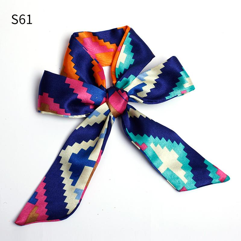 Шелковый шарф, завязанный сумочкой, завязанный бант для волос, длинная повязка на голову, серпантин, маленький шелковый шарф, подарочная коробка, подарочный ремешок