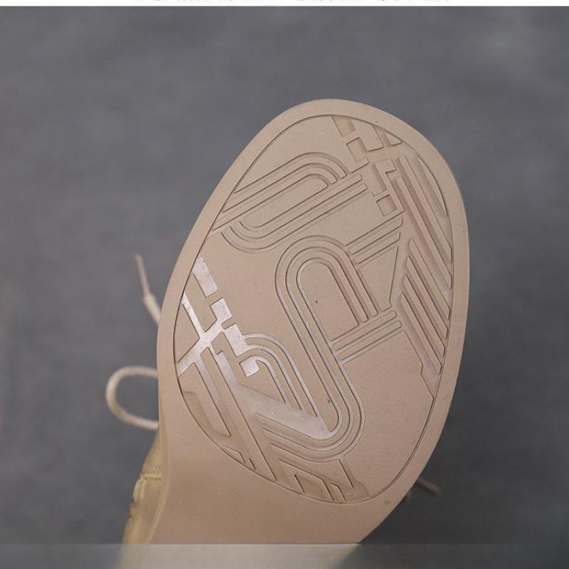 Короткие ботинки на толстом каблуке, женская хлопчатобумажная обувь, средний каблук, универсальные ботинки-мартины на шнуровке, женская обувь с высоким берцем в стиле ретро