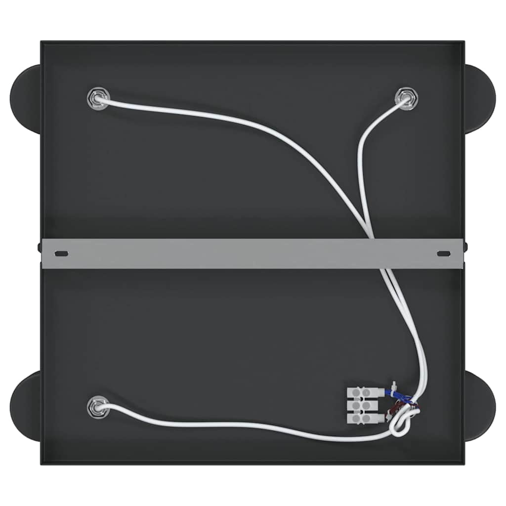 Black Ceiling Spotlight with Adjustable Spotlights 26.5 x 26 x 11.5 cm Metal