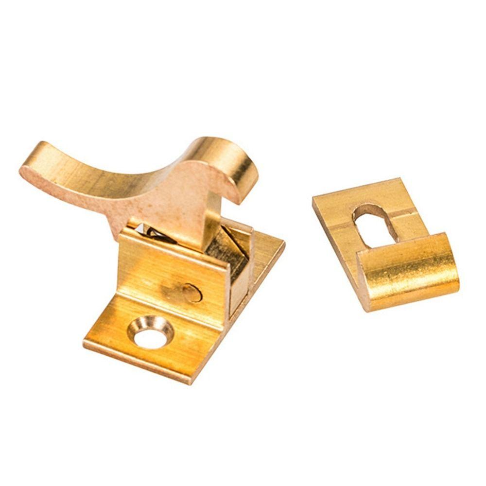 Low Noise Door Elbow Buckle Brass Door Catch Durable Bird Latch Lock Cabinet