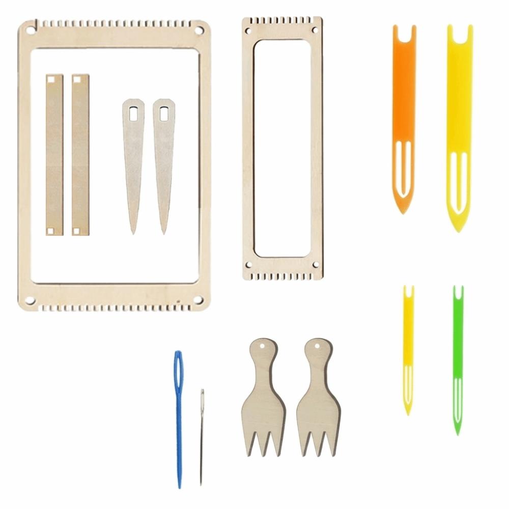 Wooden Hand-Knitting Kit Lightweight Yarn Weaving Tools Durable Mini Loom Machine Weaving Lover