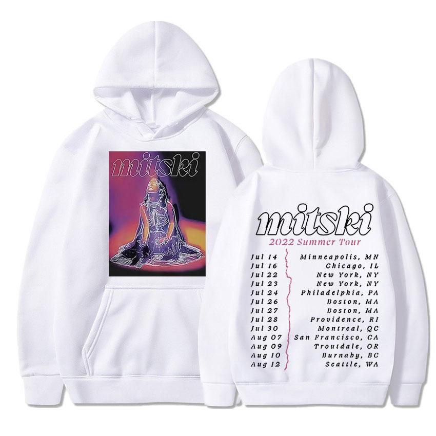 Толстовки Singer Mitski Tour, женские толстовки унисекс в стиле каваи, осенне-зимний спортивный костюм для пар, пуловер большого размера, Harajuku Streetweat