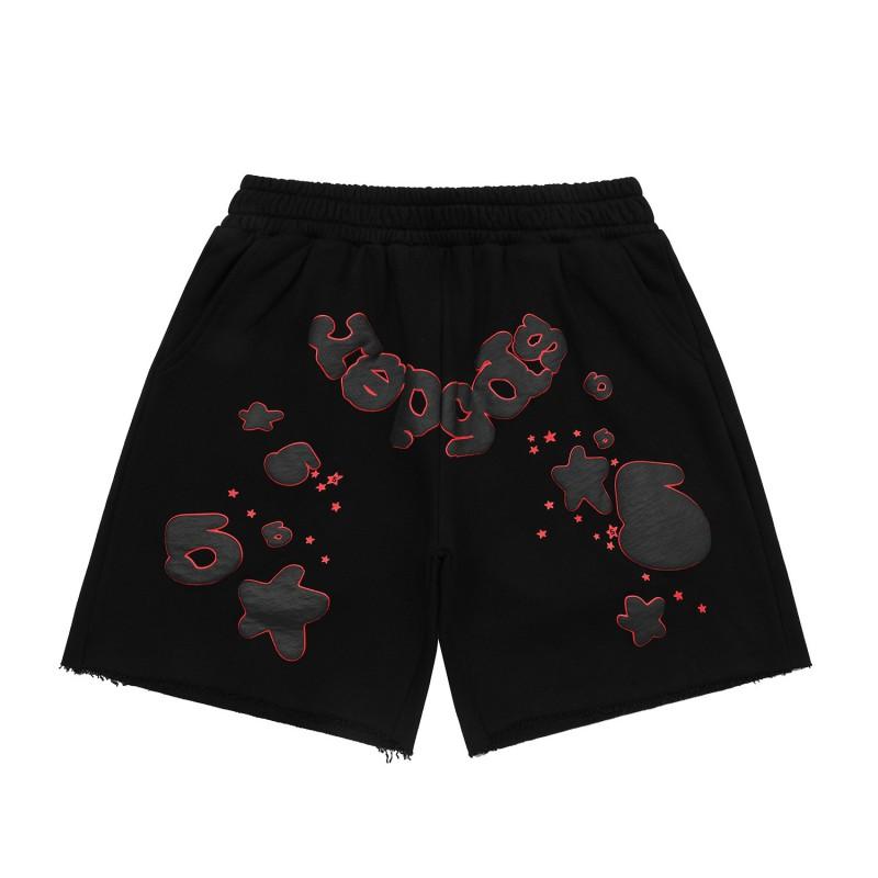 SP5DER Web Streetwear Shorts Hip Hop Style 5 Inch Couples