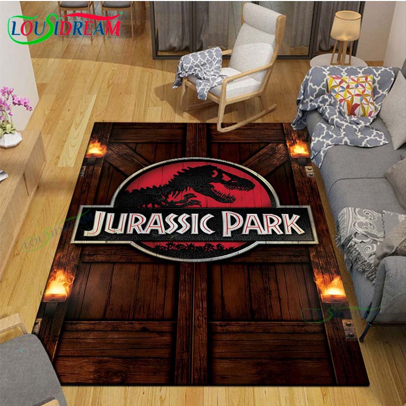 Ковер с динозаврами J-Jurassic Park Декор комнаты Напольные коврики Спальня Коврик для йоги Фотозона Ковер для гостиной Подарок на день рождения Наружный ковер