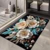 3D Three-dimensional Flower Sound Insulation Absorbent Non-slip Mat Dirt Resistant Good Care of Crystal Velvet Household Mat