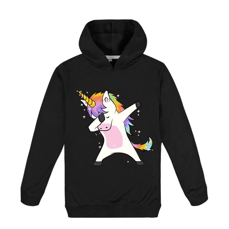 Милые толстовки с единорогом, детский повседневный свитер, детская одежда, толстовки с длинными рукавами, детские топы, кофты