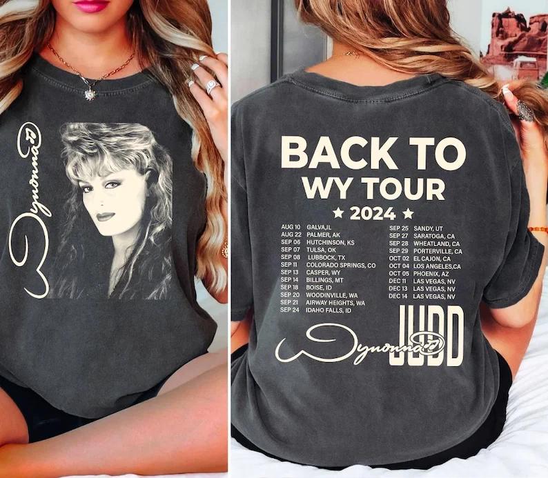Футболка с кантри-концертом The Judds, Back to Wy world 90-х