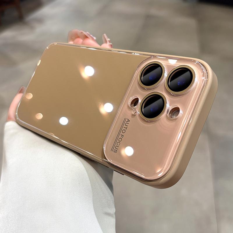 Роскошный чехол для защиты камеры из закаленного стекла Candy для iPhone 17 16 15 14 13 12 Pro Max, противоударный бампер, бронированная жесткая крышка, capa