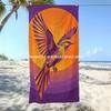 Geometric Sunset Flying Bird Beach Towel Patterned Sunscreen And Windproof Suitable For Swimming Pool Camping Travel