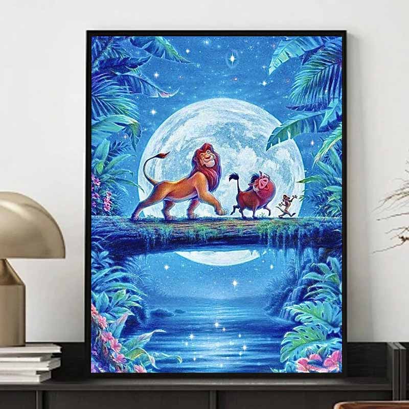 Disney 5D DIY Алмазная мозаика Хакуна Матата Иллюстрация Из Короля Льва Вышивка Мозаика Крестик Домашний Декор Подарок Поделка
