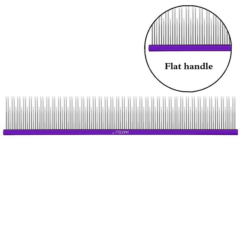 22cm Metal Pet Comb Cat Dog Hair Grooming Stainless Steel Comb Removes Loose Hair Tangles Professional Dog Grooming Supplies