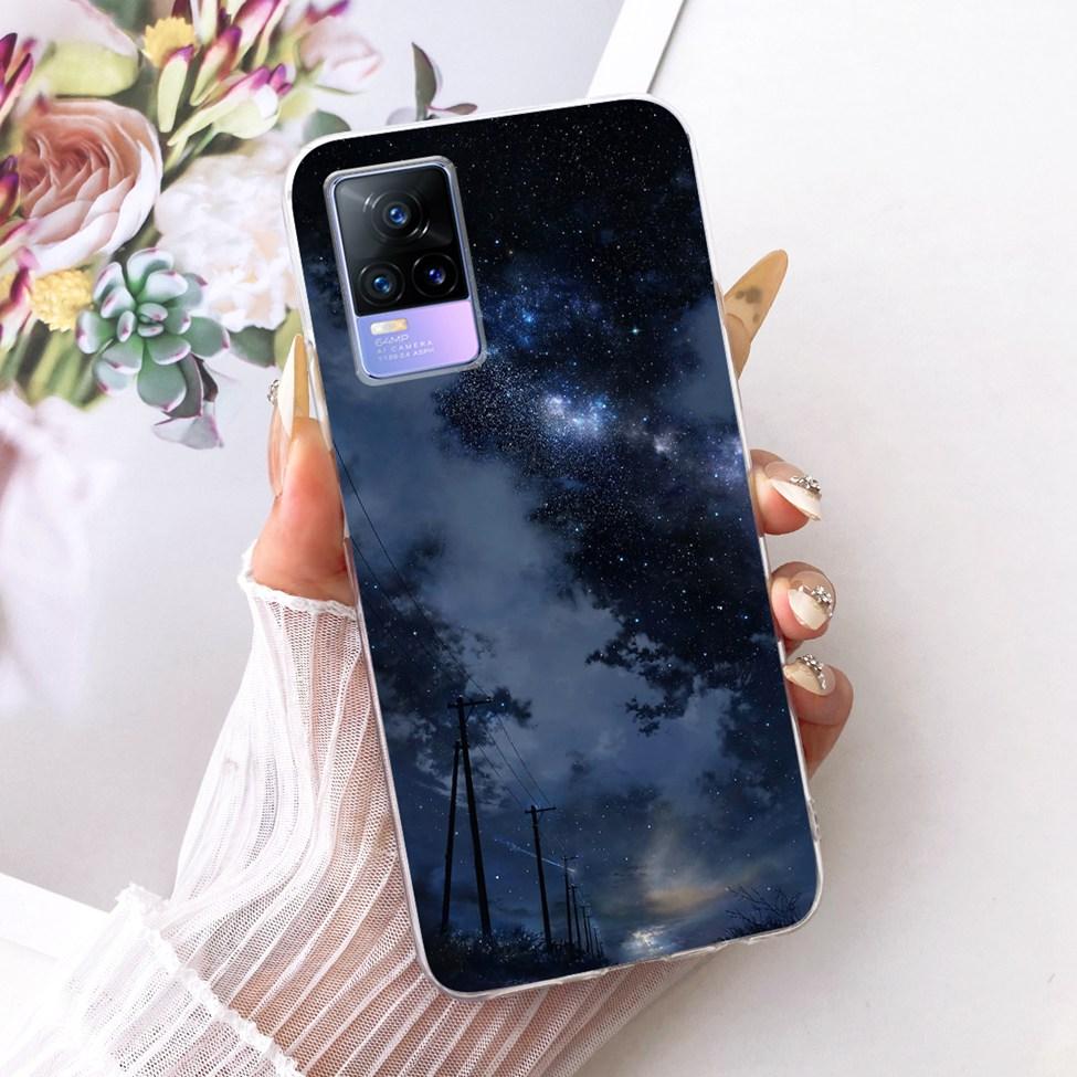 Clear For Vivo V21e 4G V2061 Cover For Vivo Y73 Case Cute Fashion Butterfly Funny Painted Casing V2146 V2212 V2168 V2059