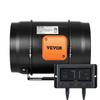 VEVOR Inline Duct Fan, 203.2mm 506.2 CFM with Temperature Humidity Controller, Quiet EC-motor Ventilation Exhaust Fan for Cooling Booster, Grow Tents