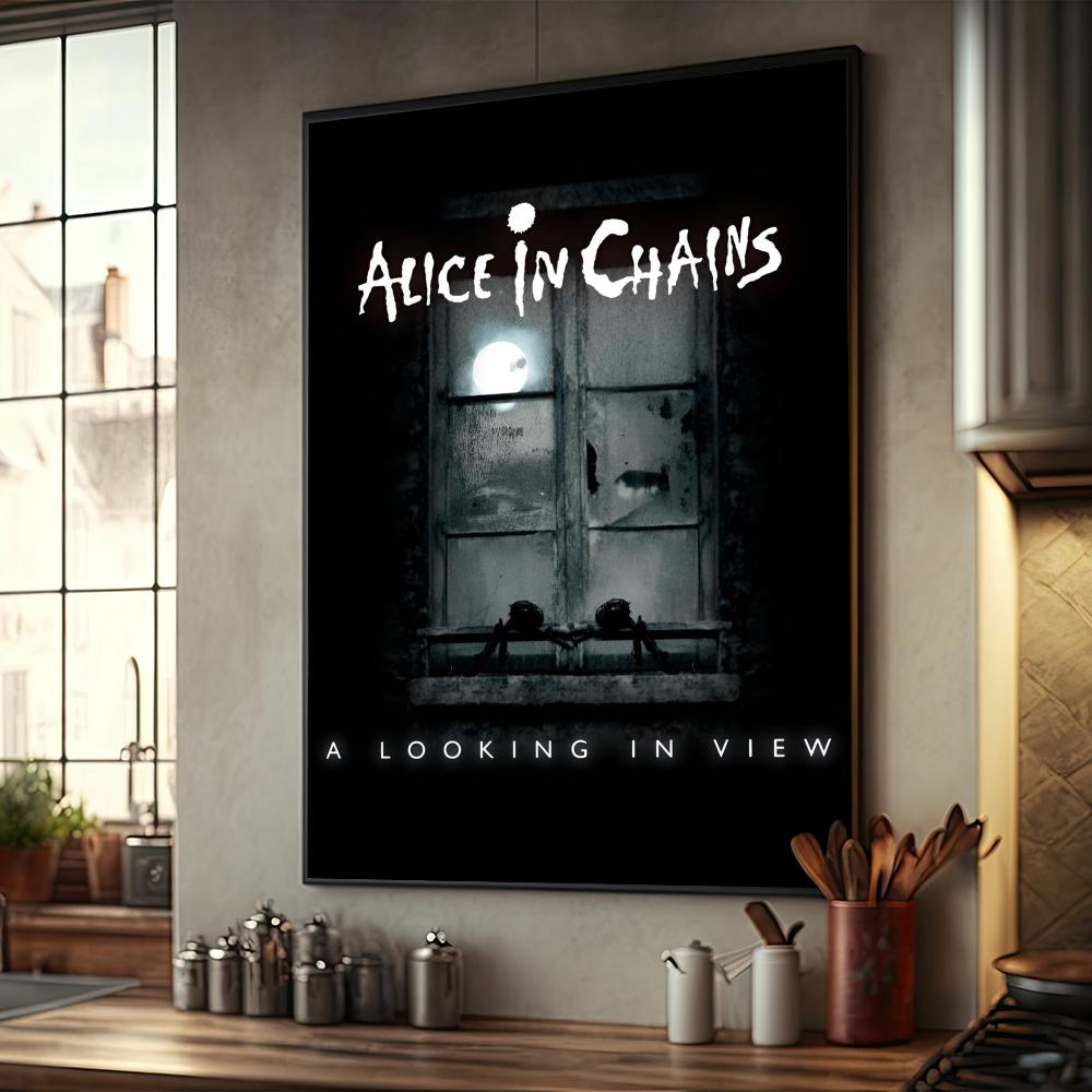 Ретро Музыка Alice In Chains Плакат Домашний Декор Высококачественная Крафт-бумага Плакат Настенная Живопись Кабинет Домашний Декор Гостиной